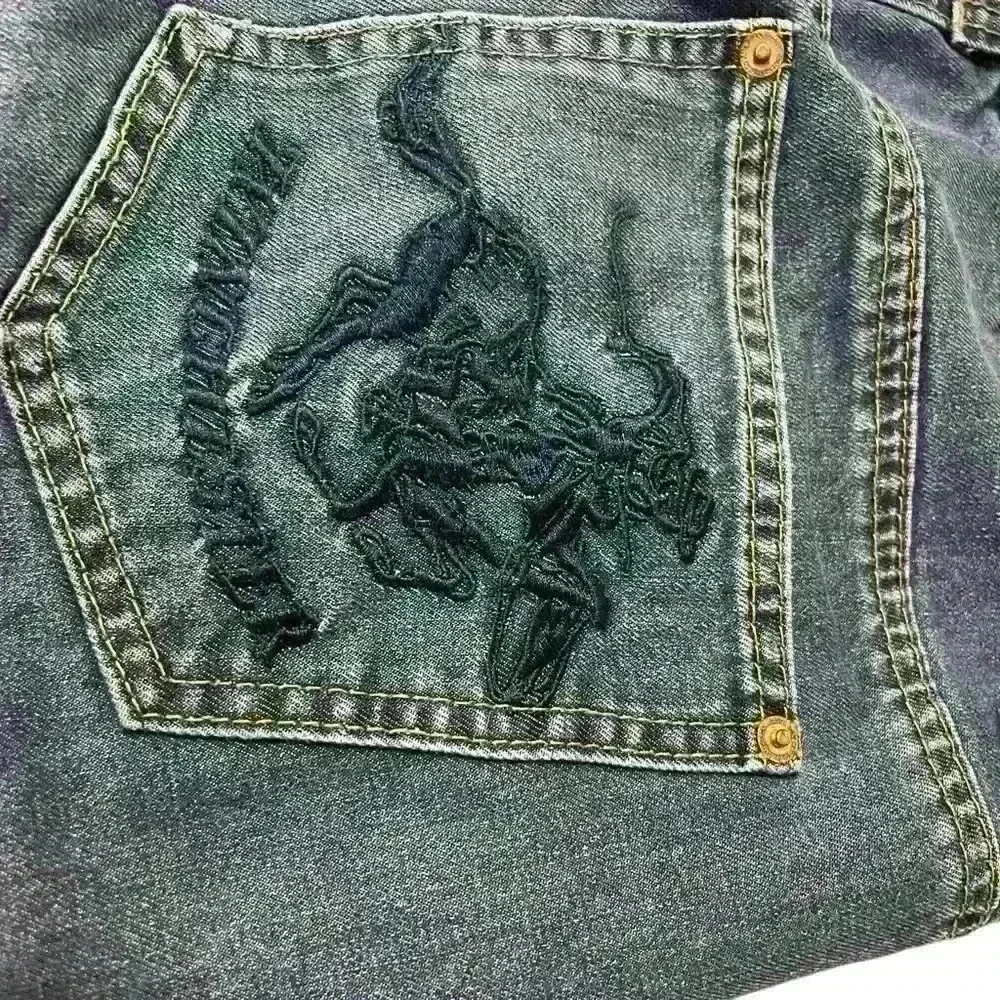 Winchester American Sz36 Men Jeans Stars And Strips Western Classic